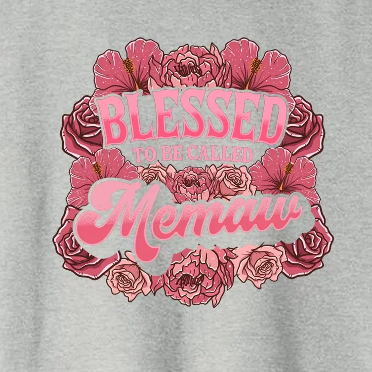 Blessed To Be Called Memaw Floral Cute Mothers Day Funny Gift Women's Crop Top Tee