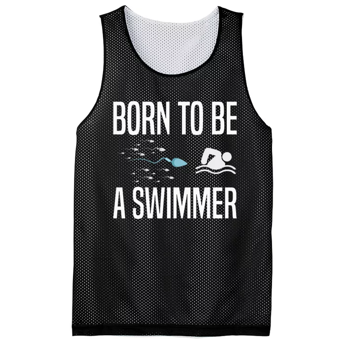 Born To Be A Swimmer Swimming Sport Swimmer Mesh Reversible Basketball Jersey Tank