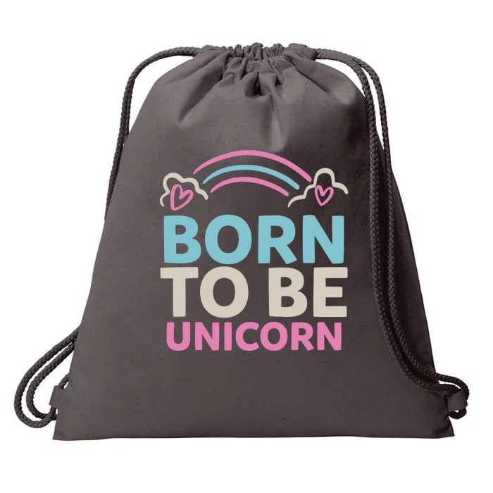 Born To Be A Unicorn Drawstring Bag