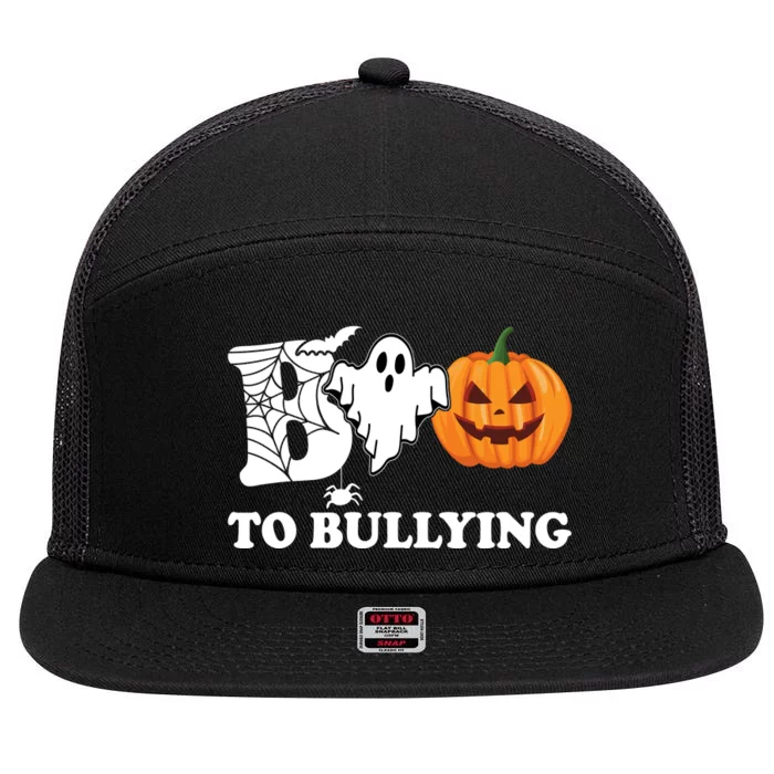 Boo To Bullying Ghost Anti Bully Unity Day 7 Panel Mesh Trucker Snapback Hat