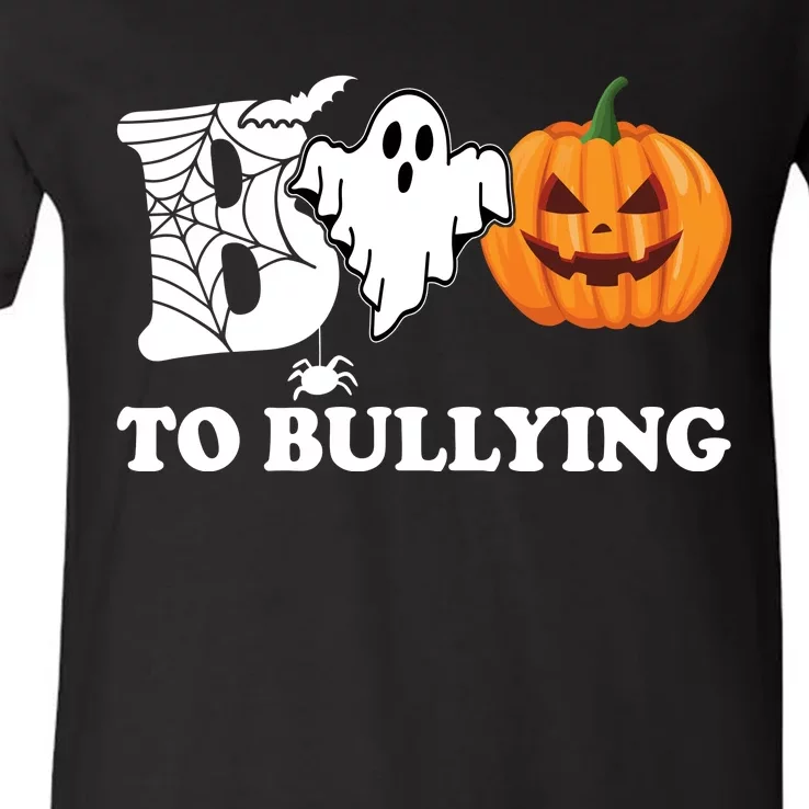 Boo To Bullying Ghost Anti Bully Unity Day V-Neck T-Shirt