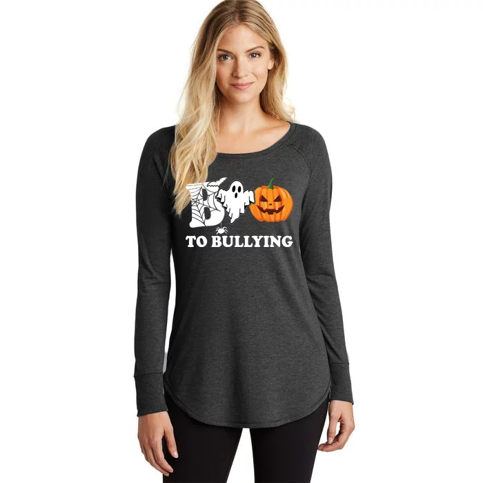 Boo To Bullying Ghost Anti Bully Unity Day Women's Perfect Tri Tunic Long Sleeve Shirt