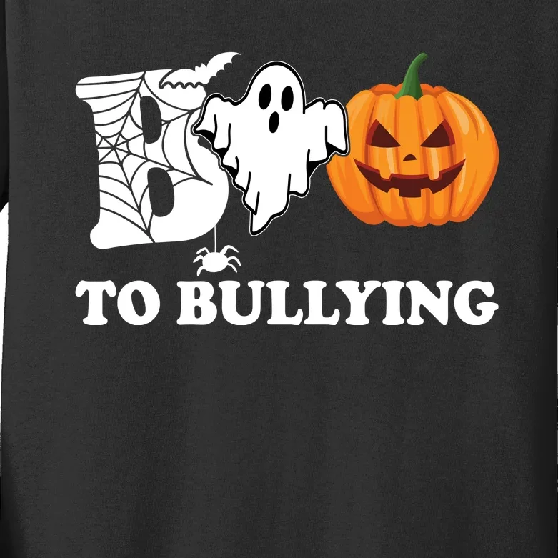 Boo To Bullying Ghost Anti Bully Unity Day Kids Long Sleeve Shirt