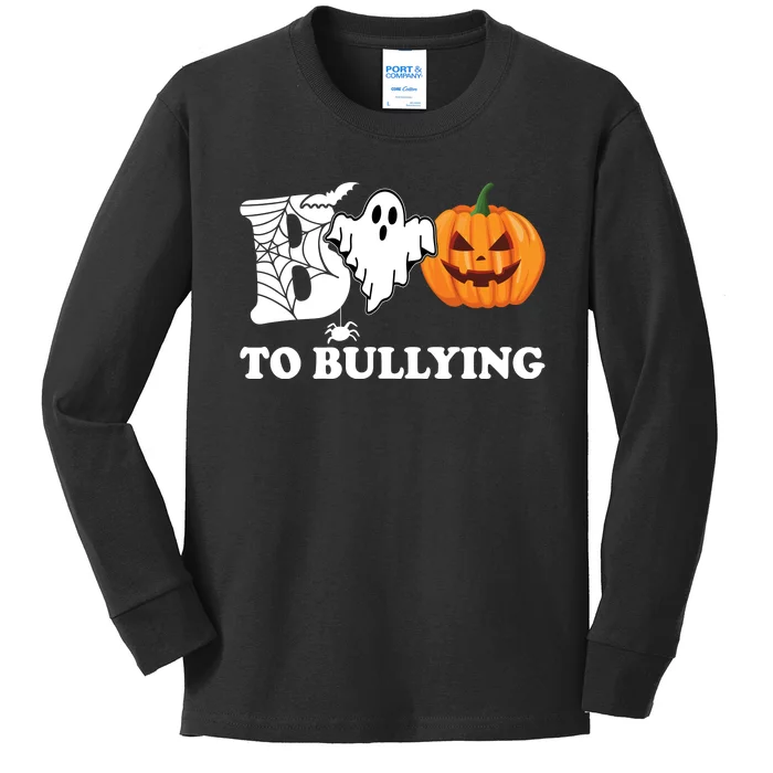 Boo To Bullying Ghost Anti Bully Unity Day Kids Long Sleeve Shirt