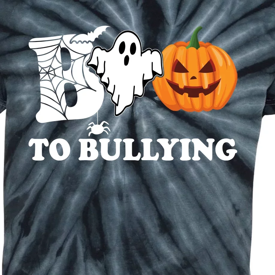 Boo To Bullying Ghost Anti Bully Unity Day Kids Tie-Dye T-Shirt