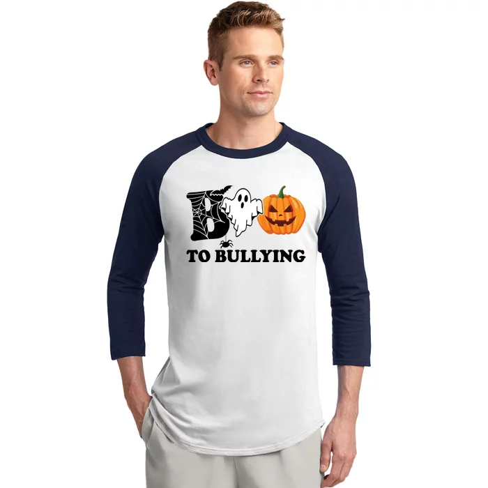 Boo To Bullying Ghost Anti Bully Unity Day Baseball Sleeve Shirt