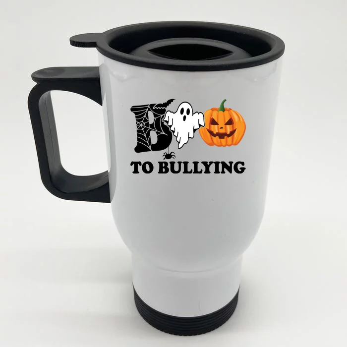 Boo To Bullying Ghost Anti Bully Unity Day Front & Back Stainless Steel Travel Mug