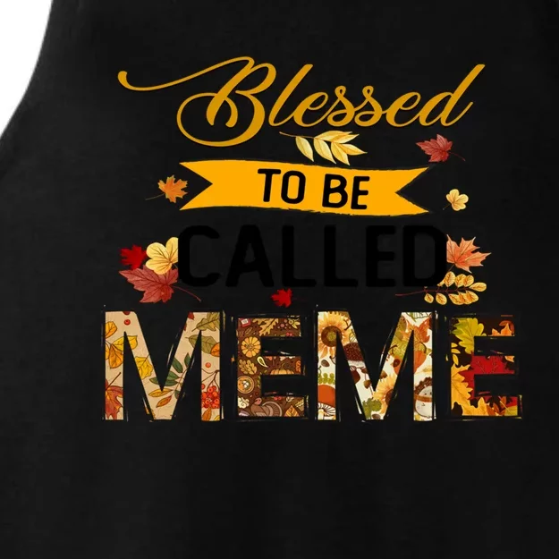 Blessed To Be Called Meme Autum Halloween Grandma Meaningful Gift Ladies Tri-Blend Wicking Tank