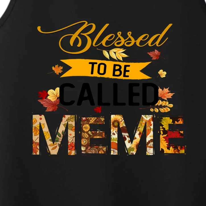 Blessed To Be Called Meme Autum Halloween Grandma Meaningful Gift Performance Tank