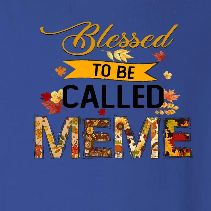 Blessed To Be Called Meme Autum Halloween Grandma Meaningful Gift Toddler Long Sleeve Shirt