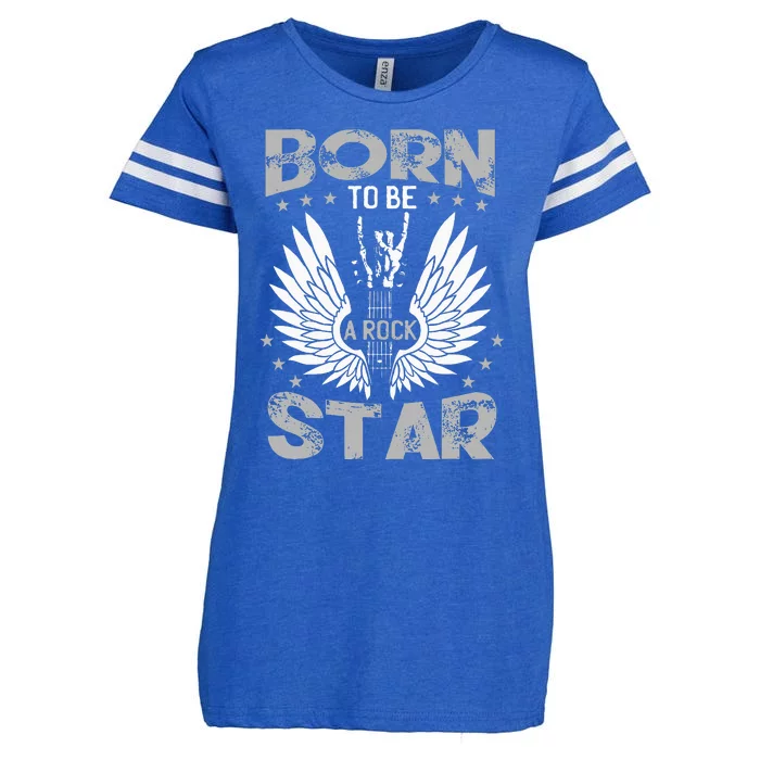 Born To Be A Rock Star Enza Ladies Jersey Football T-Shirt