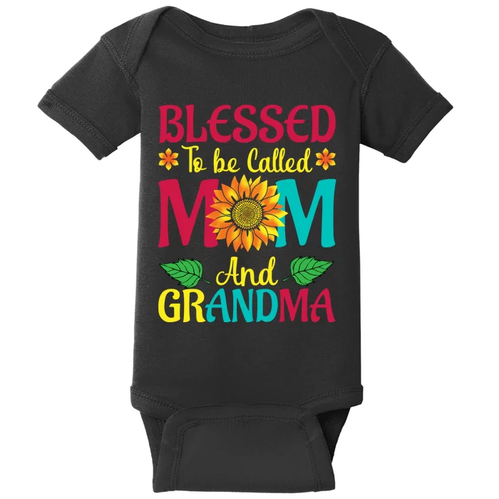 Blessed To Be Called Mom Grandma Great Grandma MotherS Baby Bodysuit