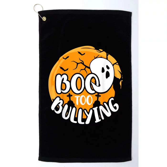 Boo To Bullying Prevention Unity Day Halloween Ghost Platinum Collection Golf Towel