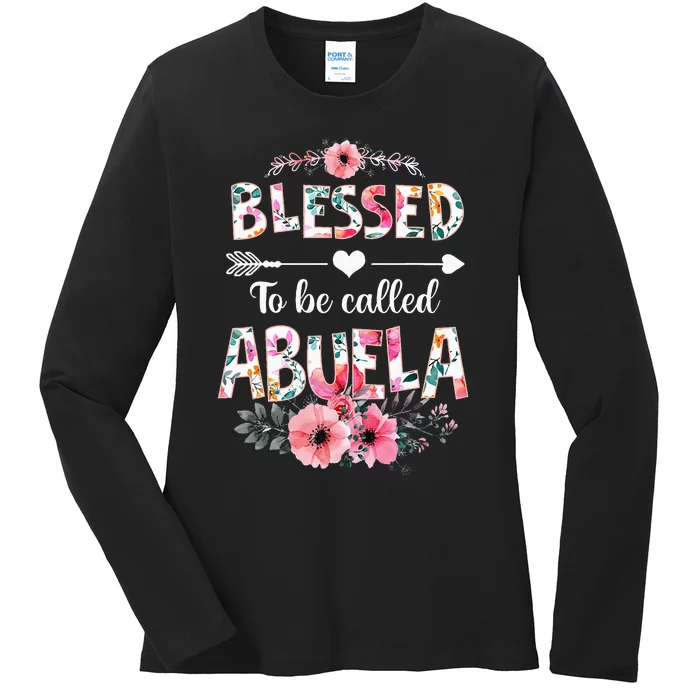 Blessed To Be Called Abuela Funny Abuela Mothers Day Ladies Long Sleeve Shirt