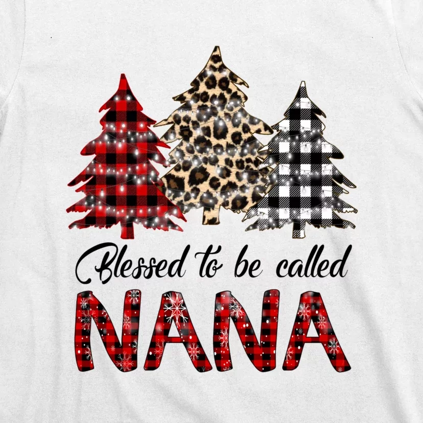 Blessed To Be Called Nana Christmas Pine Tree MotherS Day T-Shirt