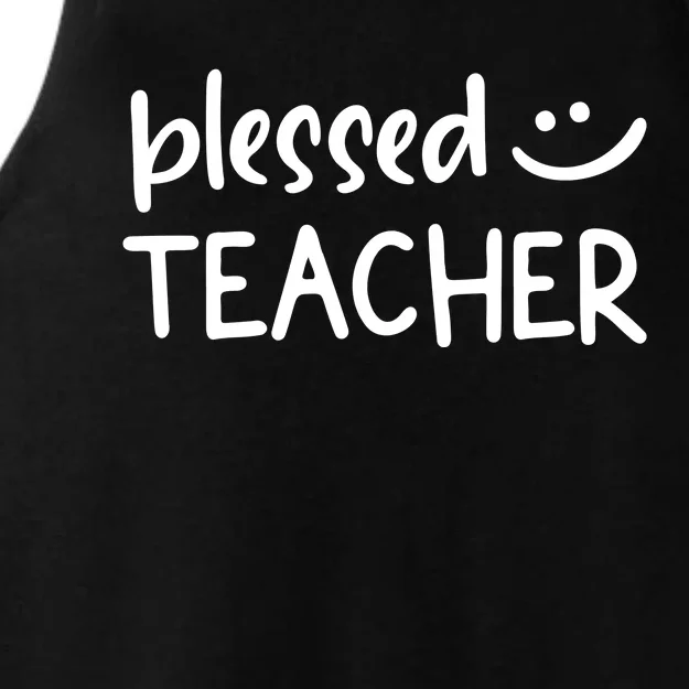 Blessed Teacher Ladies Tri-Blend Wicking Tank