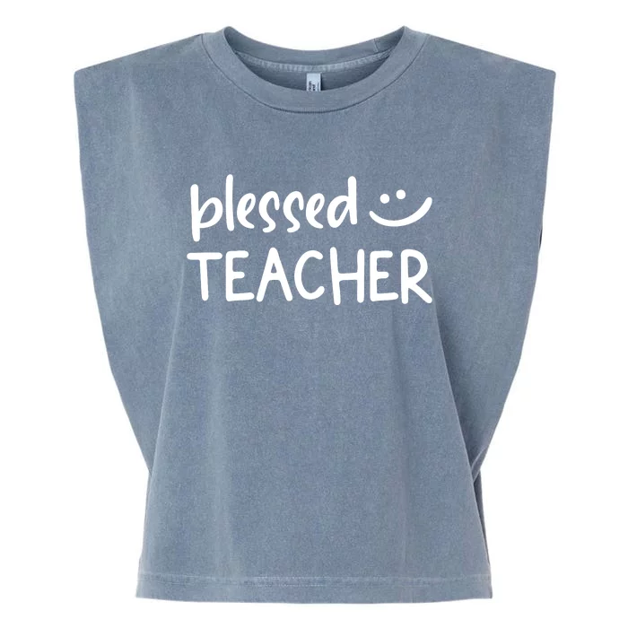 Blessed Teacher Garment-Dyed Women's Muscle Tee