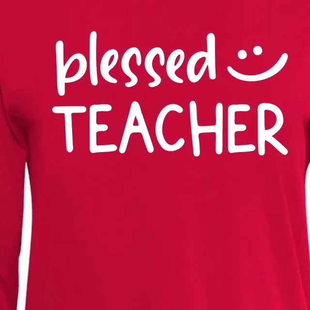 Blessed Teacher Womens Cotton Relaxed Long Sleeve T-Shirt