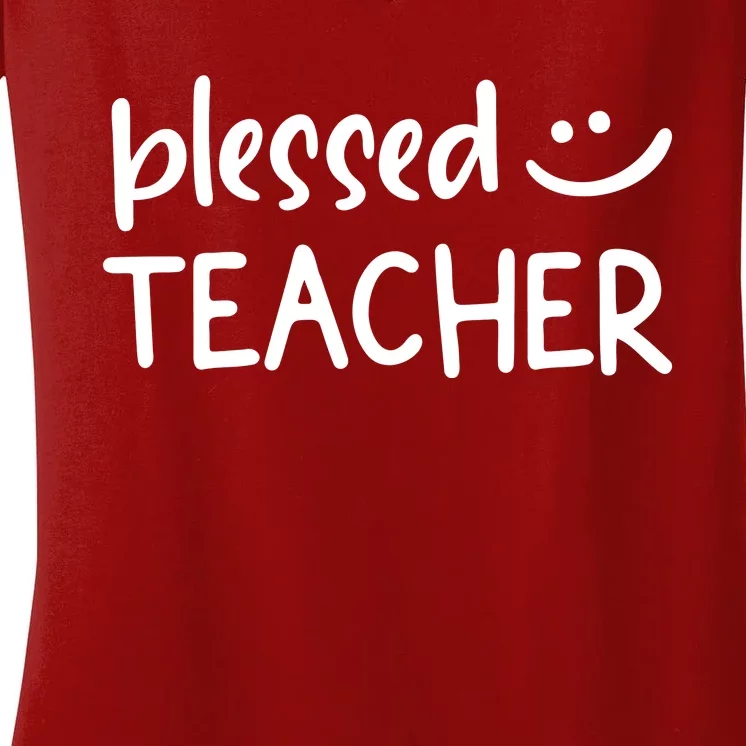 Blessed Teacher Women's V-Neck T-Shirt