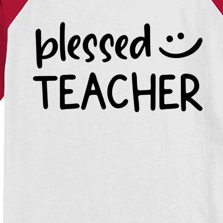 Blessed Teacher Kids Colorblock Raglan Jersey