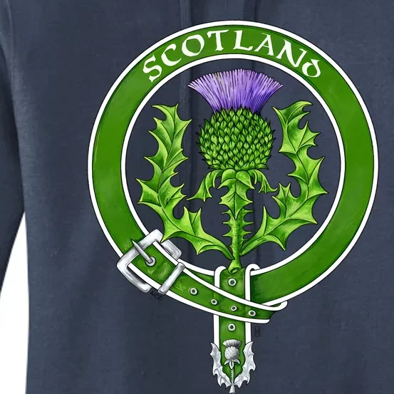 Belted Thistle Badge Of Scotland Women's Pullover Hoodie