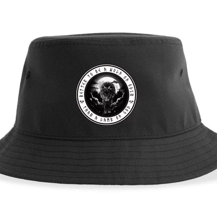 Better To Be A Wolf Of Odin Than A L.A.M.B Of God Sustainable Bucket Hat