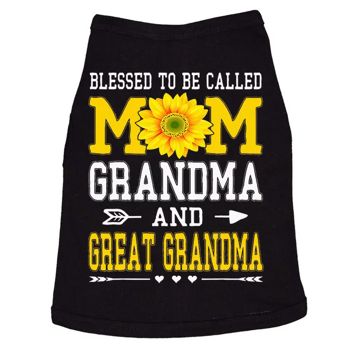 Blessed To Be Called Mom Grandma Great Grandma MotherS Day Doggie Tank