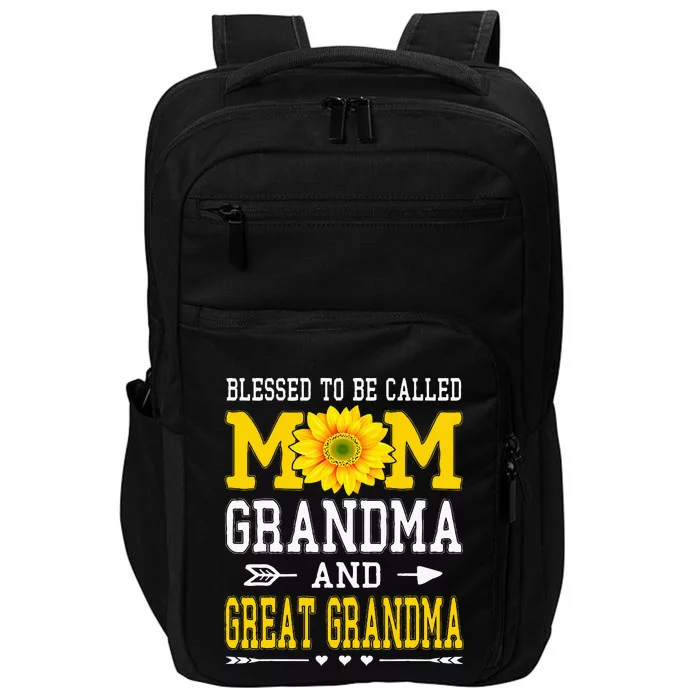 Blessed To Be Called Mom Grandma Great Grandma MotherS Day Impact Tech Backpack