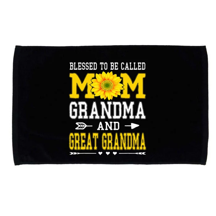 Blessed To Be Called Mom Grandma Great Grandma MotherS Day Microfiber Hand Towel