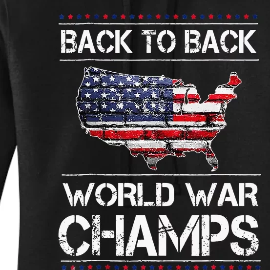 Back To Back Undefeated World War Champs Women's Pullover Hoodie