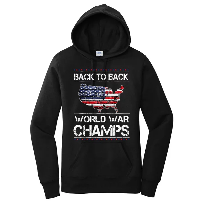 Back To Back Undefeated World War Champs Women's Pullover Hoodie