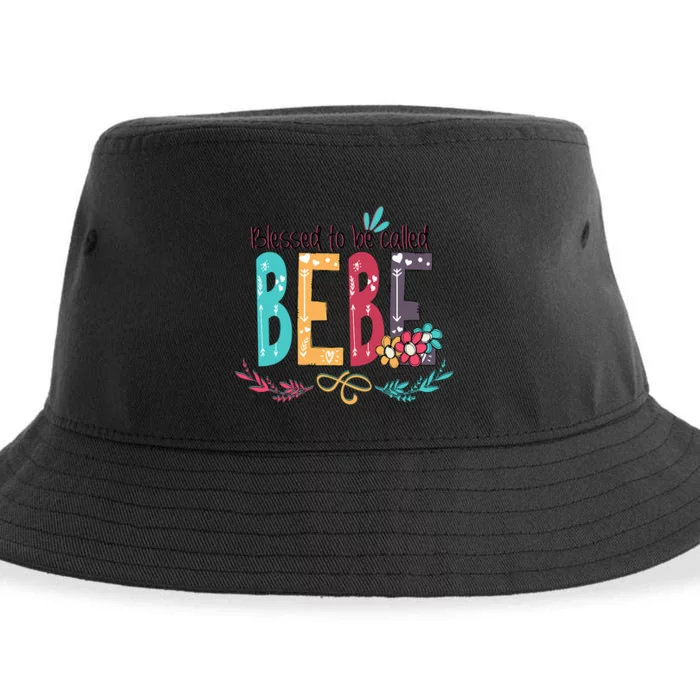 Blessed To Be Called Bebe Colorful Grandma Sustainable Bucket Hat