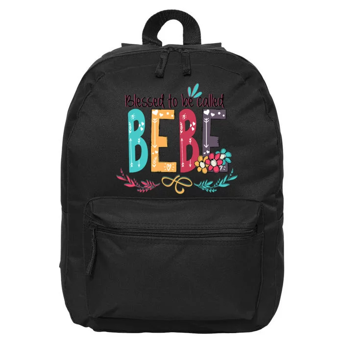 Blessed To Be Called Bebe Colorful Grandma 16 in Basic Backpack