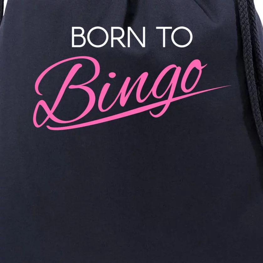 Born To Bingo Retro Gift For Bingo Player Gift Drawstring Bag