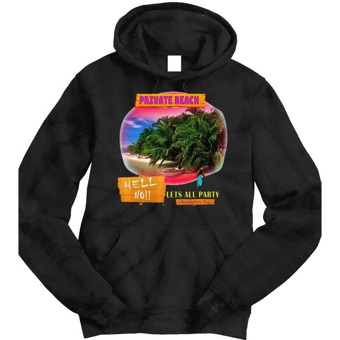 BeachiekonDesigns Teaseteetops Beaches For All Tie Dye Hoodie