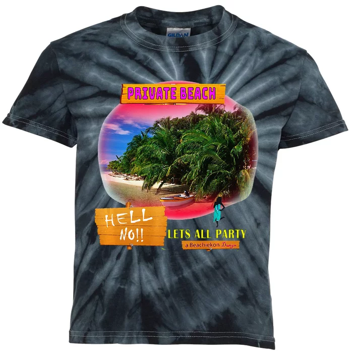 BeachiekonDesigns Teaseteetops Beaches For All Kids Tie-Dye T-Shirt