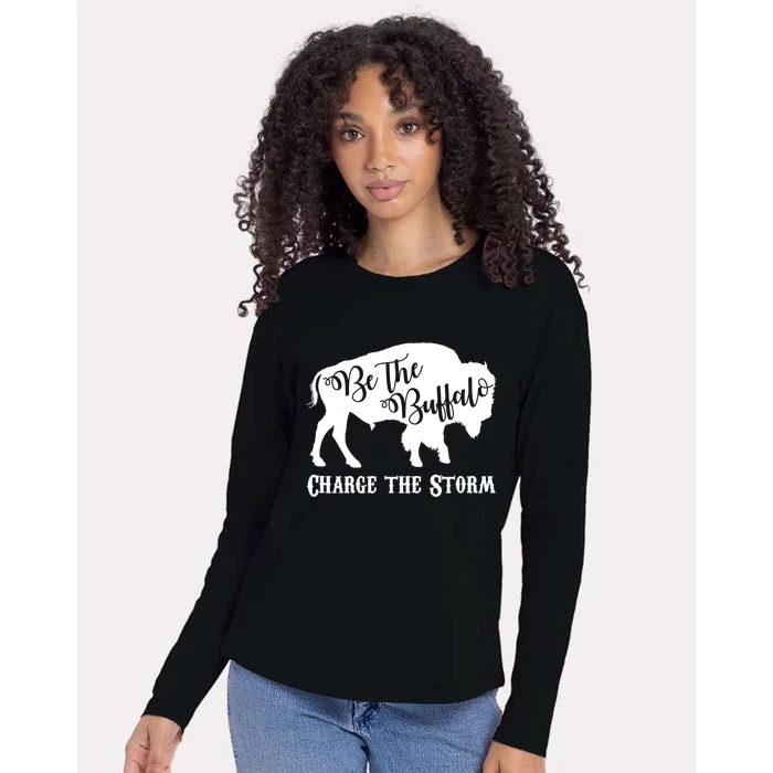 Be The Buffalo Charge The Storm Womens Cotton Relaxed Long Sleeve T-Shirt