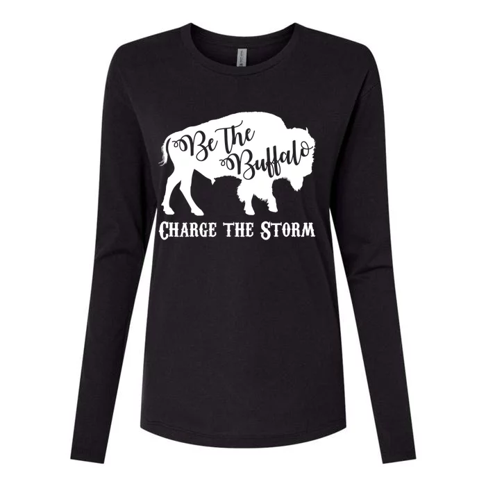 Be The Buffalo Charge The Storm Womens Cotton Relaxed Long Sleeve T-Shirt