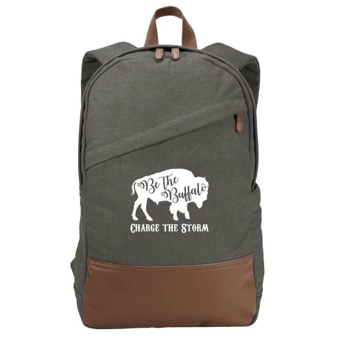 Be The Buffalo Charge The Storm Cotton Canvas Backpack