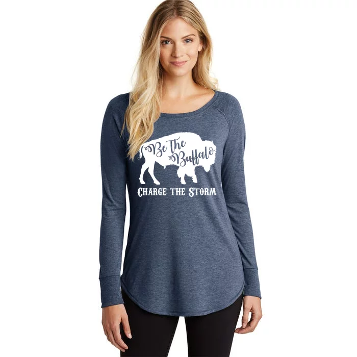 Be The Buffalo Charge The Storm Women's Perfect Tri Tunic Long Sleeve Shirt