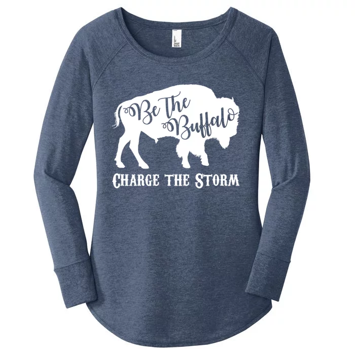 Be The Buffalo Charge The Storm Women's Perfect Tri Tunic Long Sleeve Shirt