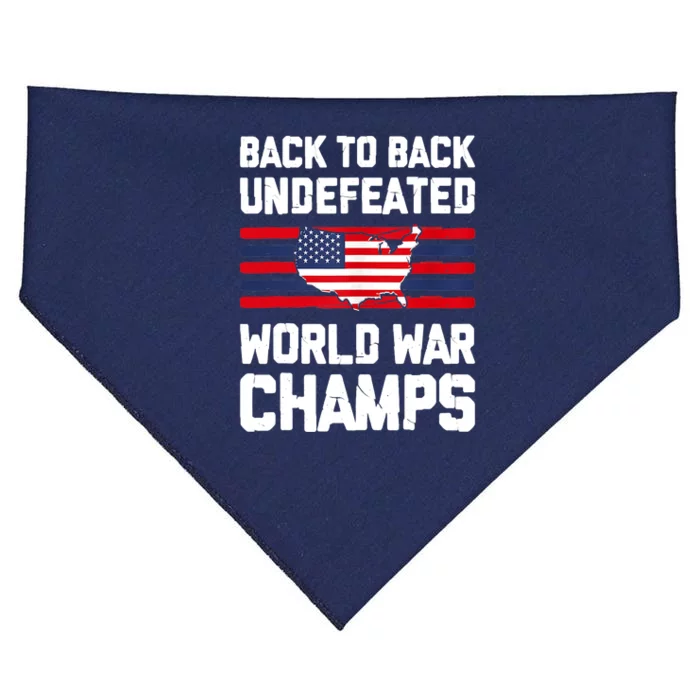 Back To Back Undefeated World War Champs USA-Made Doggie Bandana