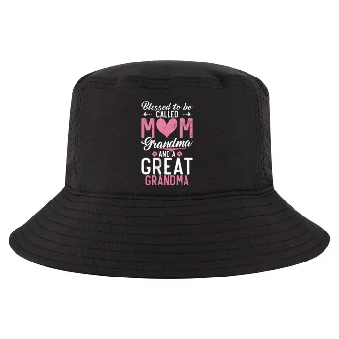 Blessed To Be Called Grandma And A Great Grandma Cool Comfort Performance Bucket Hat