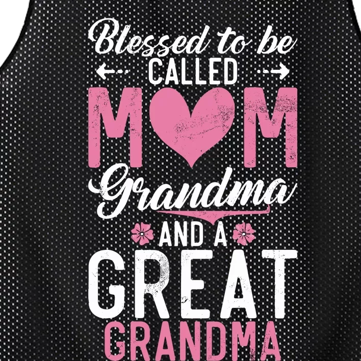 Blessed To Be Called Grandma And A Great Grandma Mesh Reversible Basketball Jersey Tank