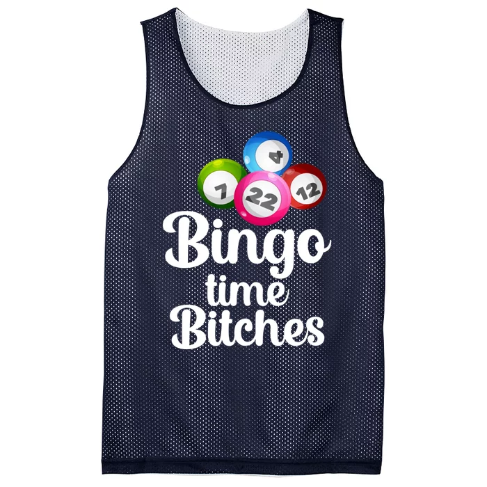 Bingo Time Bitches Funny Bingo Player Mom Grandma Wo Mesh Reversible Basketball Jersey Tank