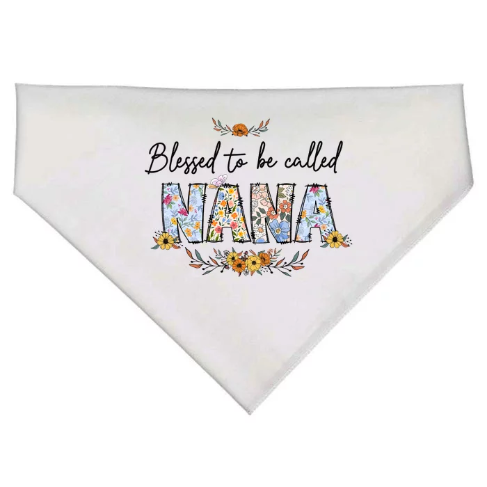 Blessed To Be Called Nana Mothers Day Family Mom Lover USA-Made Doggie Bandana