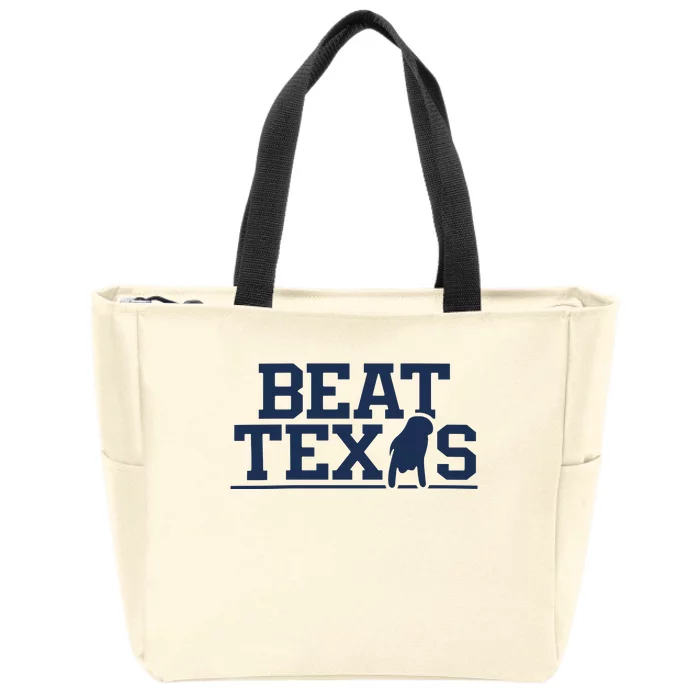 Beat Texas Blue By Ninety Zip Tote Bag