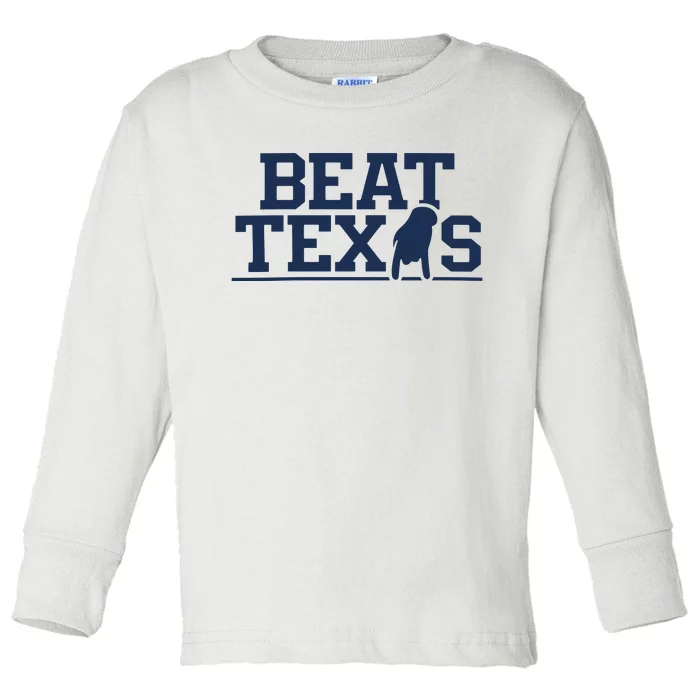 Beat Texas Blue By Ninety Toddler Long Sleeve Shirt