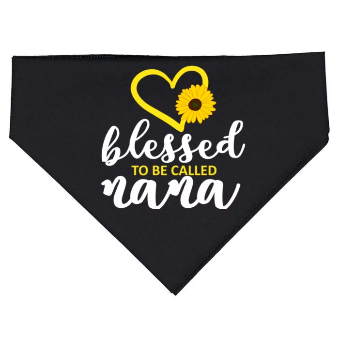 Blessed To Be Called Nana Lovely Sunflower Gift MotherS Day USA-Made Doggie Bandana