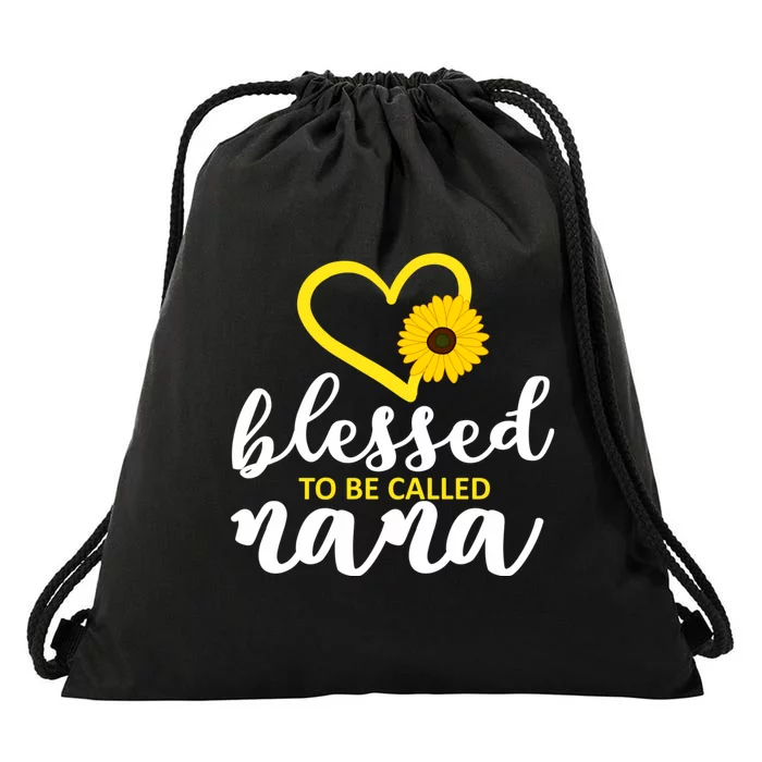 Blessed To Be Called Nana Lovely Sunflower Gift MotherS Day Drawstring Bag